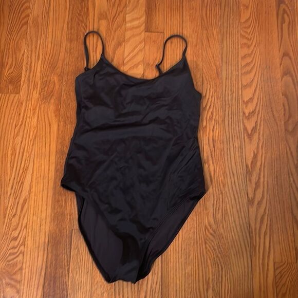 Andie Swim Amalfi One Piece LT Swimsuit Black size Large Tall NWT long torso - Picture 3 of 7